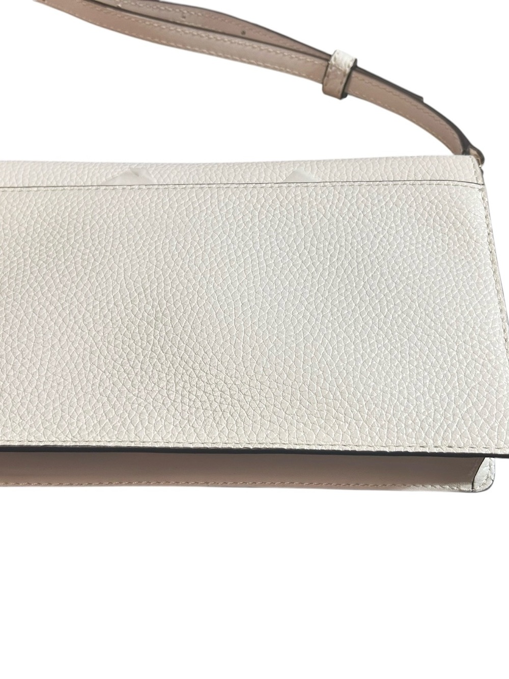 Michael Kors Optic White Pebbled Leather Flap Crossbody NWT - Picture 7 of 11